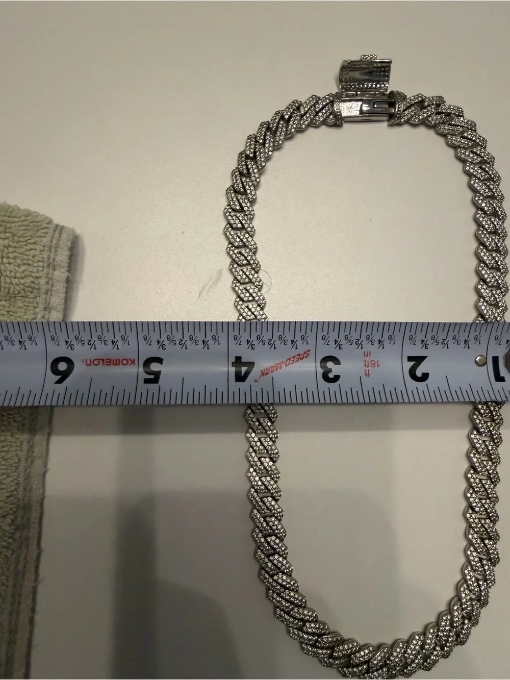 GLD Diamond Cuban Chain in White Gold - 8.5mm